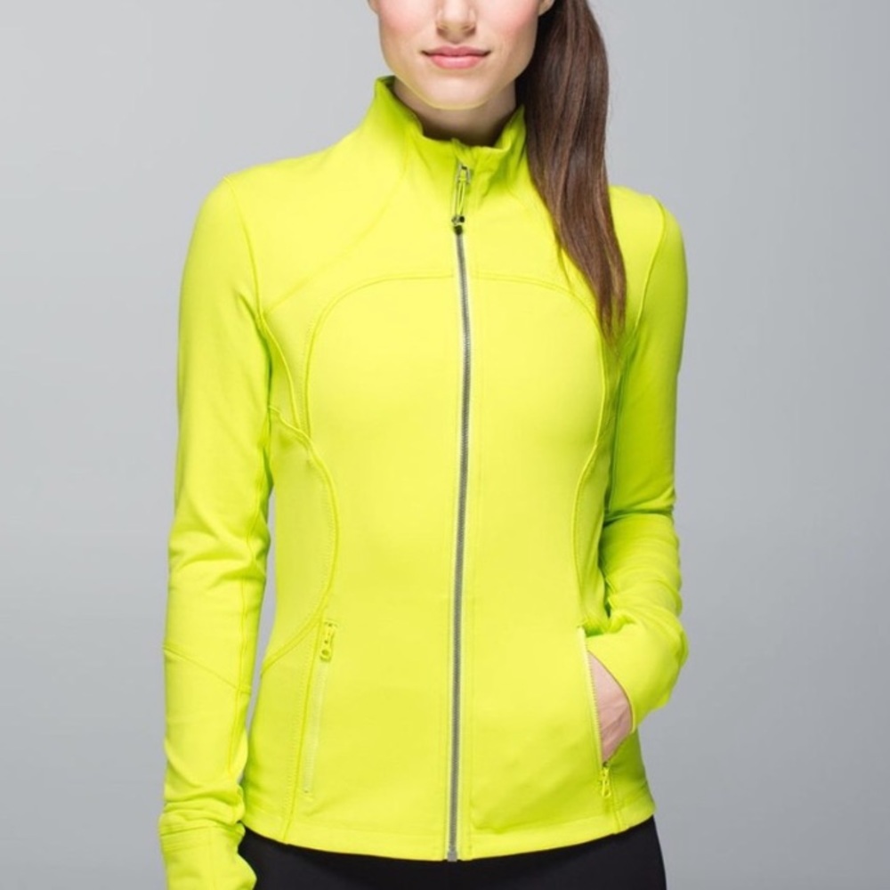 Women's Neon Yellow Full-Zip Performance Jacket